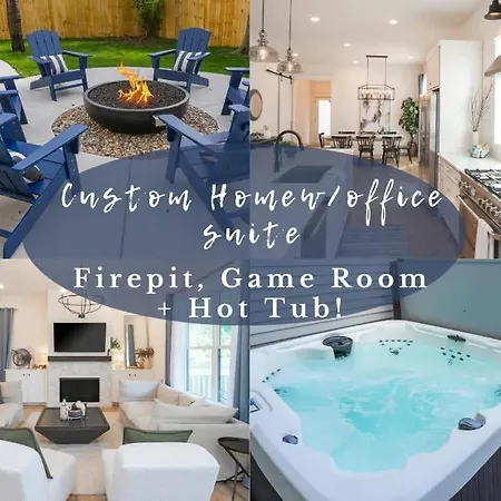 Custom Home Office Suite Game Room & Fire Pit